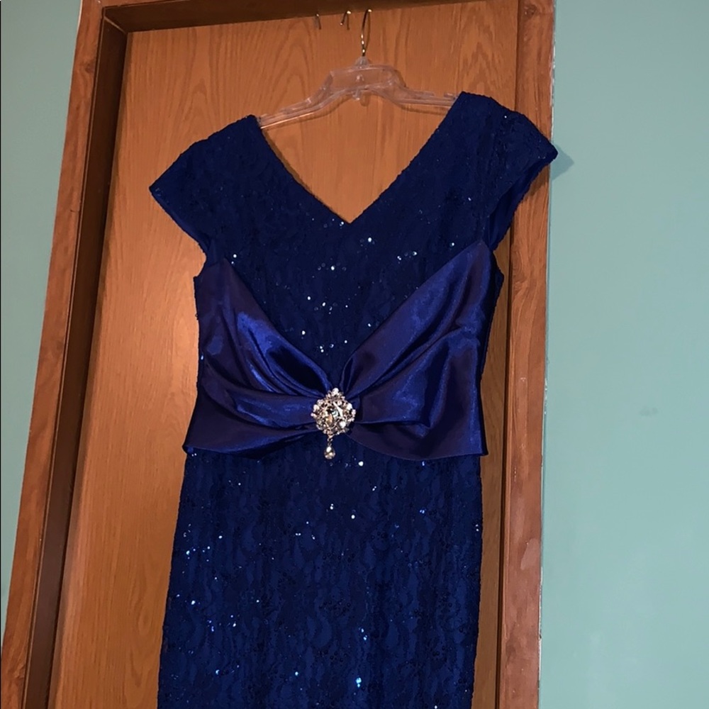 Navy blue long dress